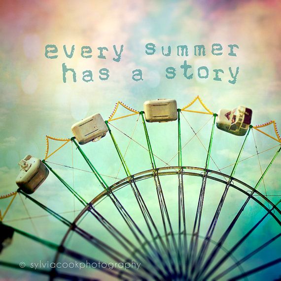 Love this fun carnival "Every Summer Has a Story" image by Sylvia Cook that can be purchased at Etsy.